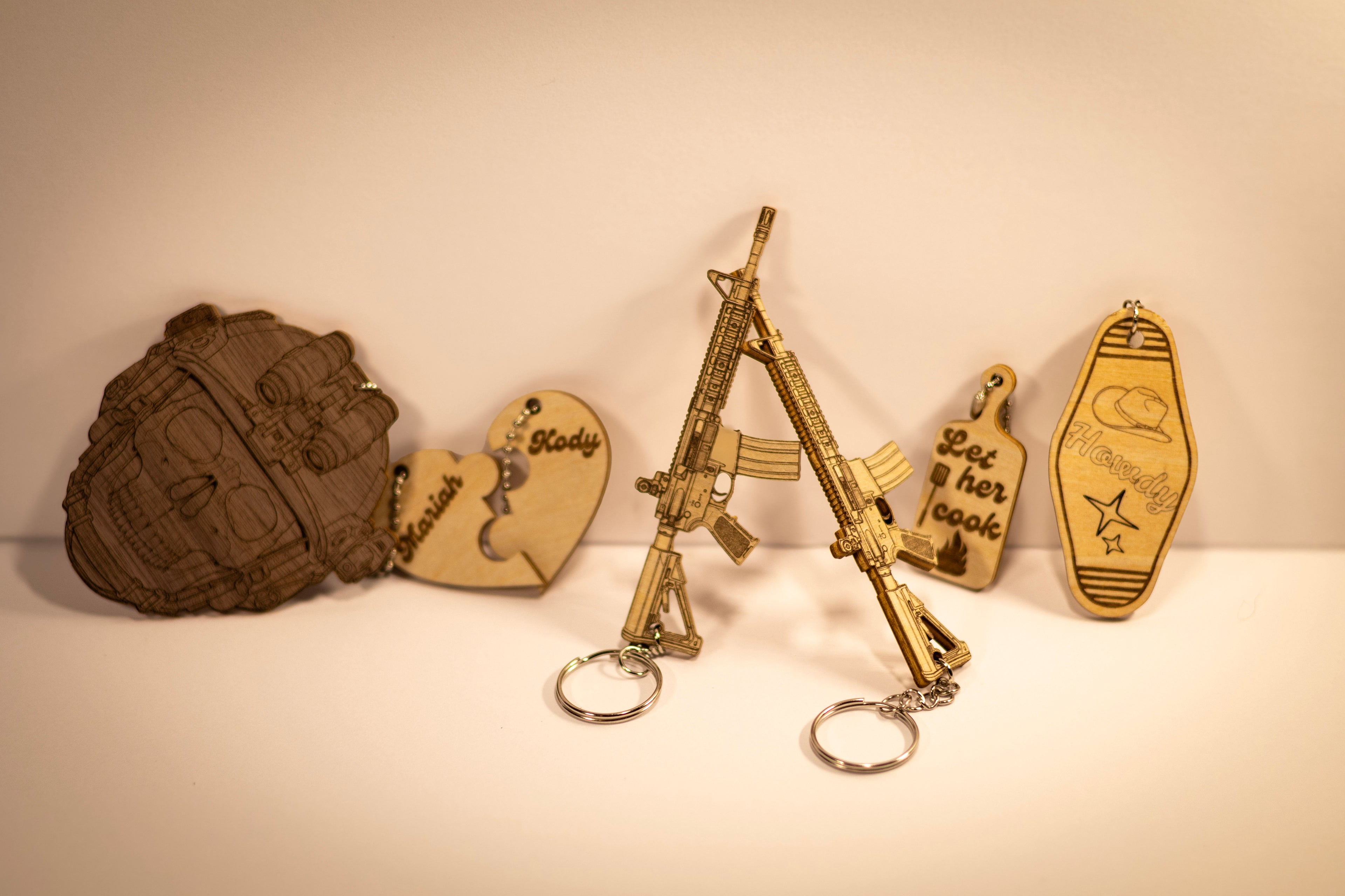 Custom wood keychains